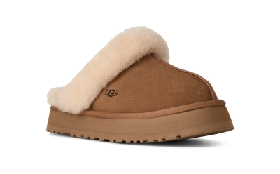 UGG Disquette Womens Platform Slippers — Chestnut Suede