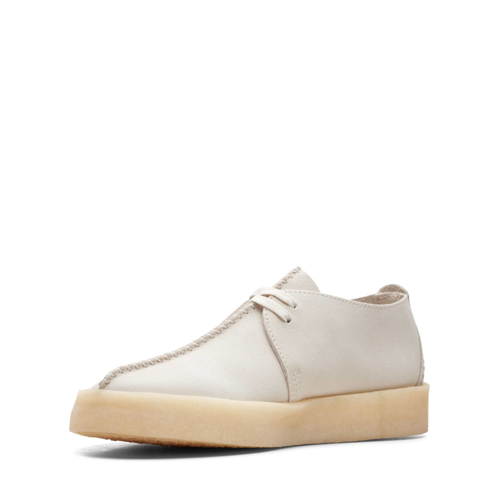 Clarks Originals Originals Desert Trek Cup Men’s Shoes – White Suede – Style 26165824 – Minimalist Lifestyle Icon