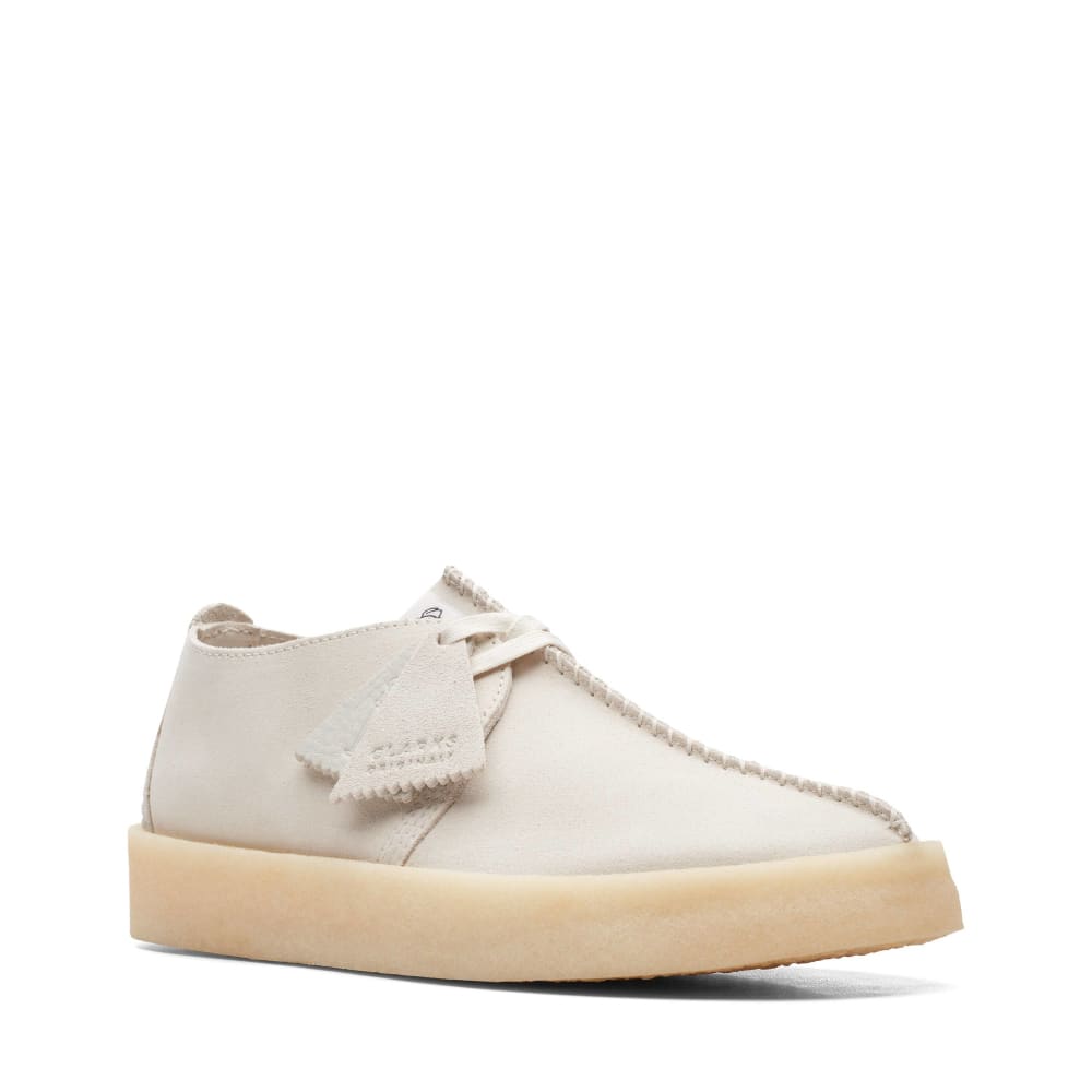 Clarks Originals Originals Desert Trek Cup Men’s Shoes – White Suede – Style 26165824 – Minimalist Lifestyle Icon