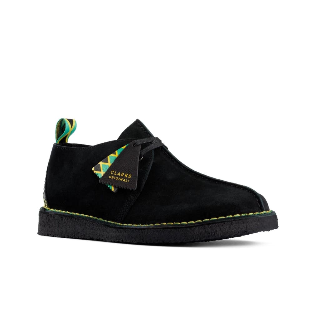 Clarks Originals Originals Desert Trek “Jamaican Bee” Men’s Black Multi Suede – Limited Edition IslandInspired Heritage Classic (26156058)