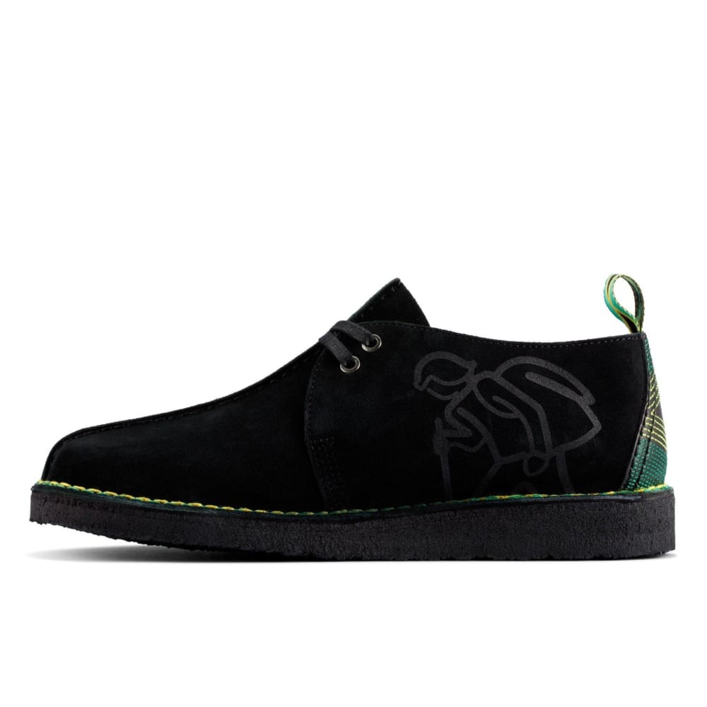 Clarks Originals Originals Desert Trek “Jamaican Bee” Men’s Black Multi Suede – Limited Edition IslandInspired Heritage Classic (26156058)