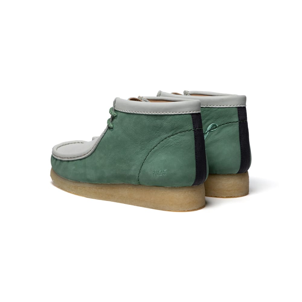 Clarks Originals Originals Wallabee Boot Varsity Pack VCY Men’s Shoes – Green and White Leather – Style 26165078 – Limited Edition Heritage Drop