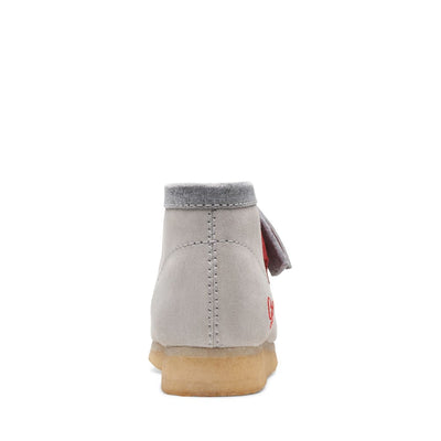 Clarks Originals Originals Wallabee Boot VCY Men’s Shoes – Red and Gray Suede – Style 26165076 – Bold Heritage Icon in