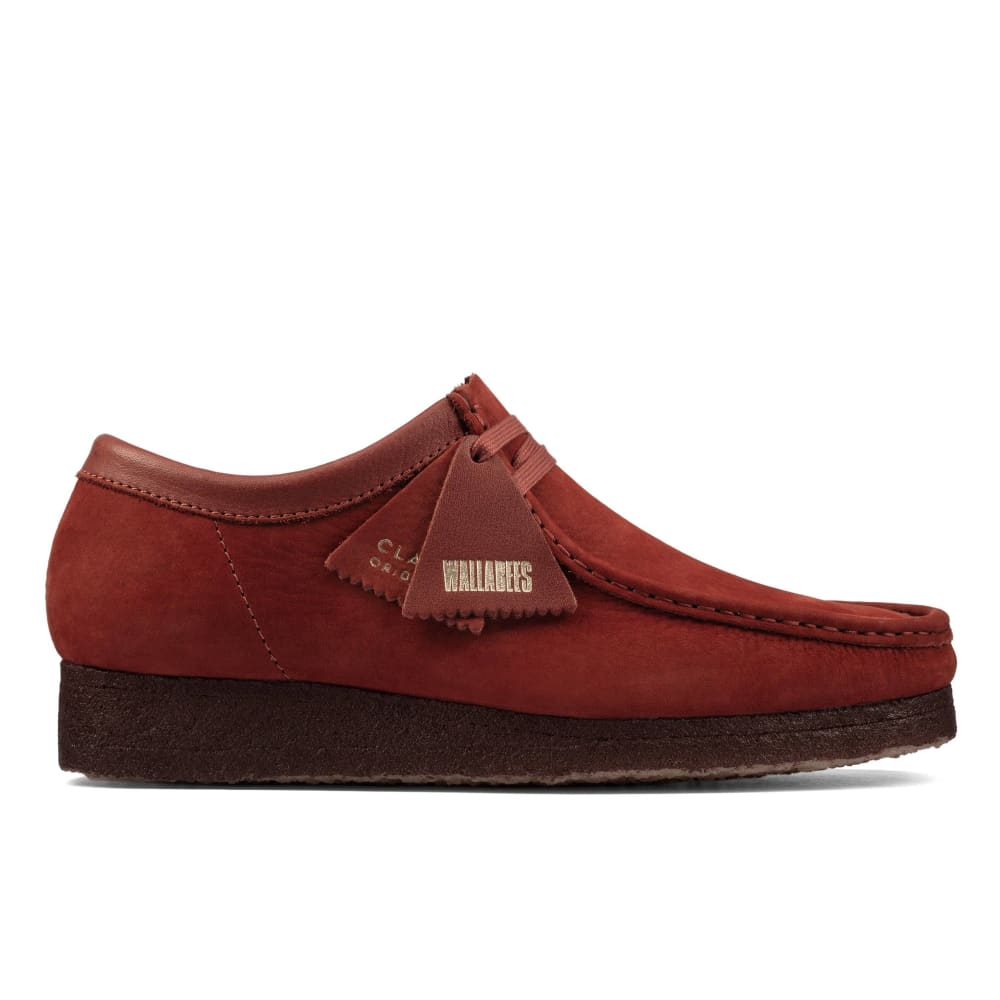 Clarks Originals Originals Wallabee Low Men’s Shoes – Burgundy Nubuck Suede – Style 26162550 – Elevated Street Classic