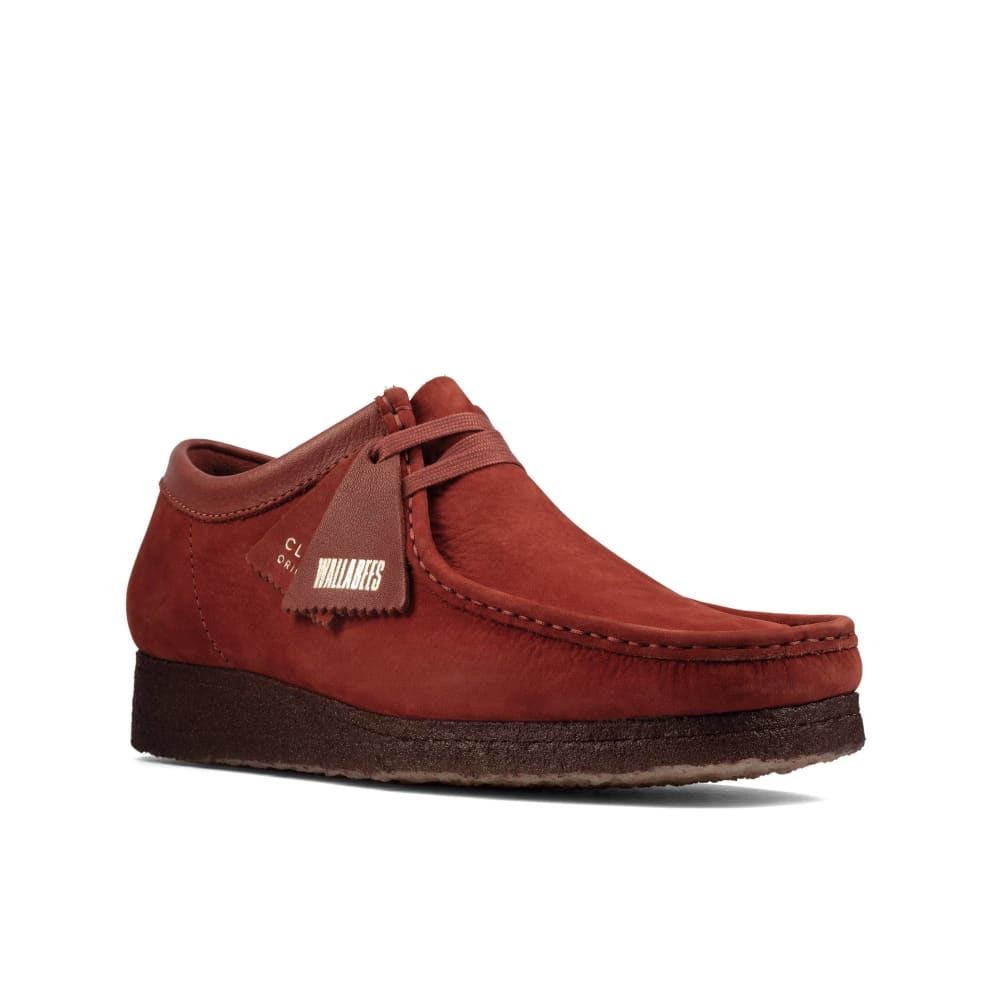 Clarks Originals Originals Wallabee Low Men’s Shoes – Burgundy Nubuck Suede – Style 26162550 – Elevated Street Classic
