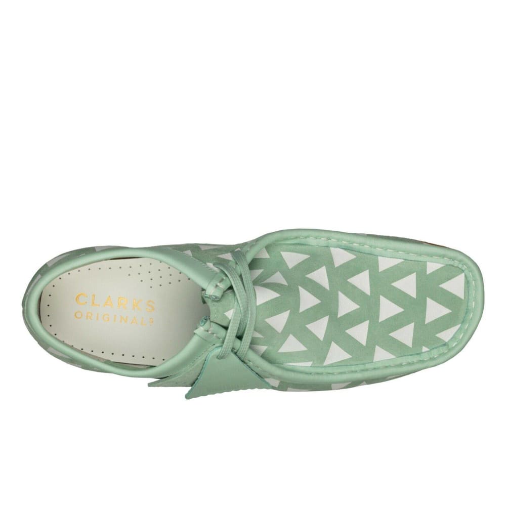 Clarks Originals Originals Wallabee Low Men’s Shoes – Mint Green Suede – Style 26160206 – Fresh Heritage Icon