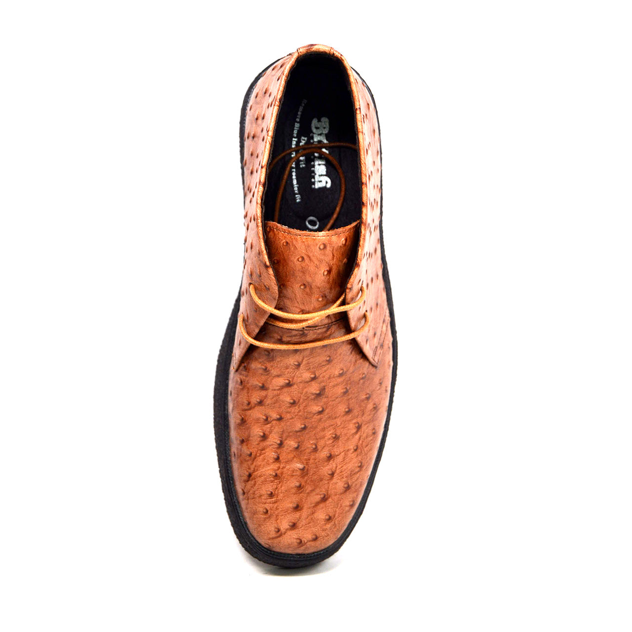 British Walkers Playboy Men's Light Blue Genuine Ostrich Leather Wingtip Shoes view 13