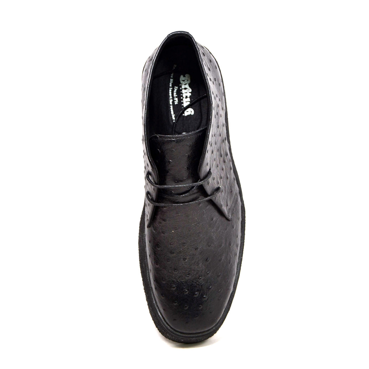 British Walkers Playboy Men's Light Blue Genuine Ostrich Leather Wingtip Shoes view 26