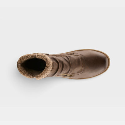 Cleora Chocolate Brown boot, top