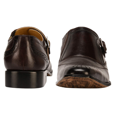 Clooney Leather Oxford Style Monk Straps