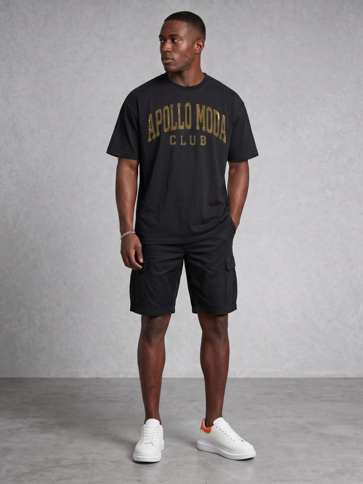 Apollo Moda  Club Gold Collegiate Oversized Tee – product view 4