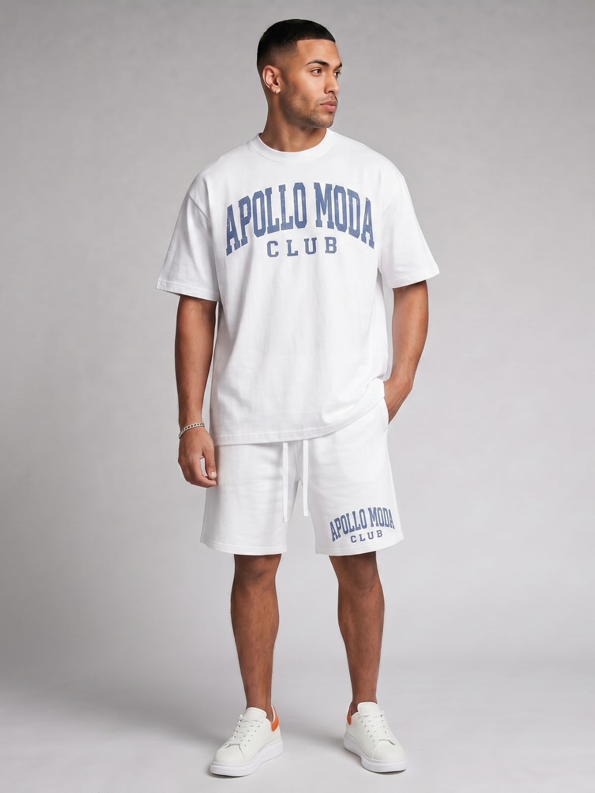 Apollo Moda  Club Oversized Collegiate Graphic Tee – product view 3