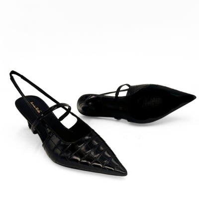Connie Embossed Crocodile Heels