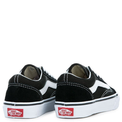 Vans Old Skool Kids' Sneakers — Black Canvas Low-Top