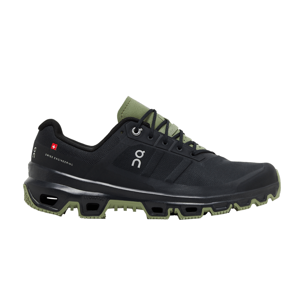 On Cloudventure Men's Trail Running Shoes — Black/Reseda