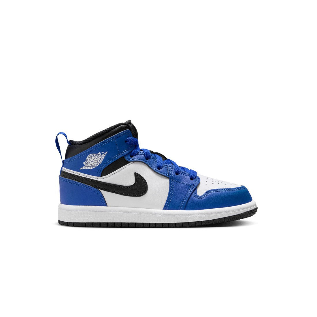 Air Jordan 1 Mid Little Kids' (PS) Sneakers — Game Royal/White/Black Leather Mid-Top