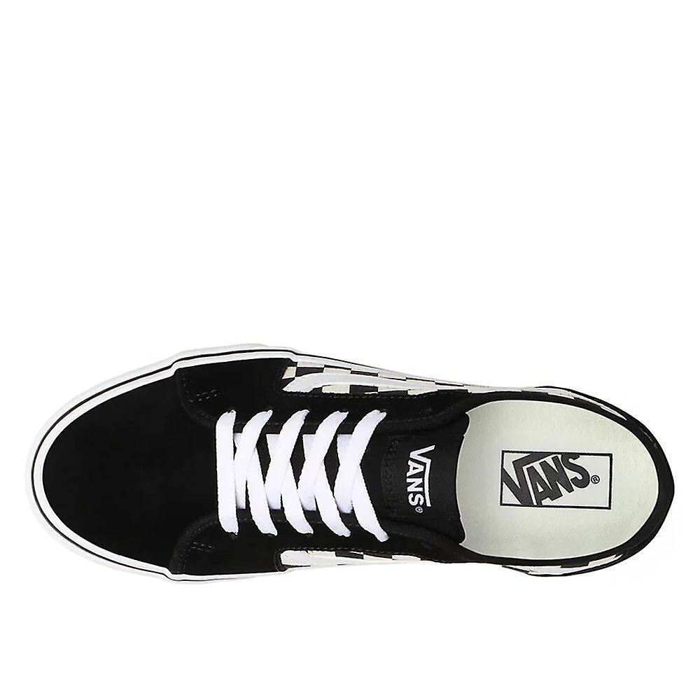 Vans Filmore Decon Checkboard Men's Sneakers — Black/White Leather