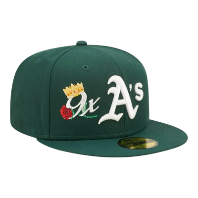 New Era Oakland Athletics Crown Champs WS Men Fitted Hat Green