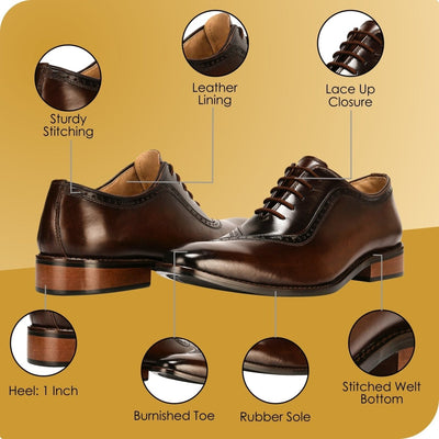 Liberty Zeno Debonair Genuine Leather Oxford Style Dress Shoes For Men