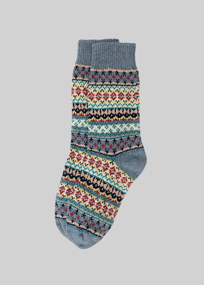 Cotton Fair Isle Sock
