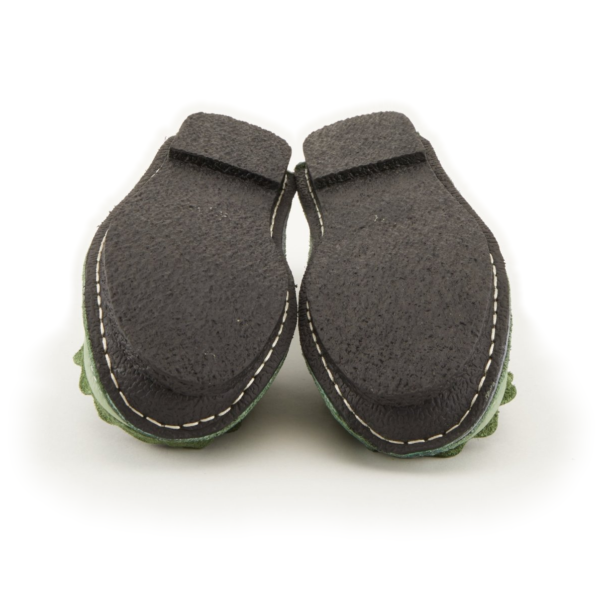 L'Artiste Dezi Green flats, pair, outsole view