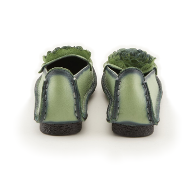 L'Artiste Dezi Green flats, pair, rear view