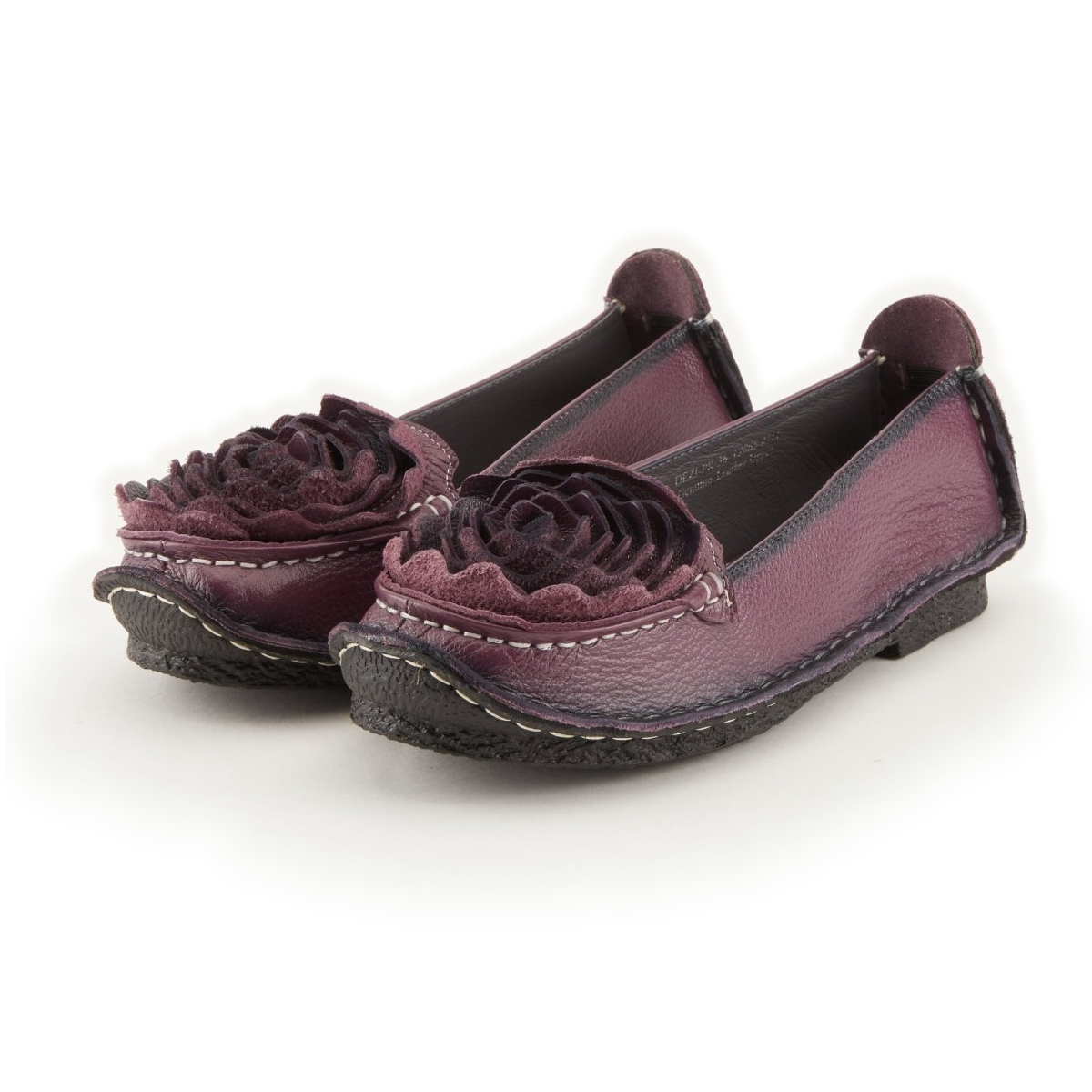 L'Artiste Dezi Purple flats, pair, front three-quarter view