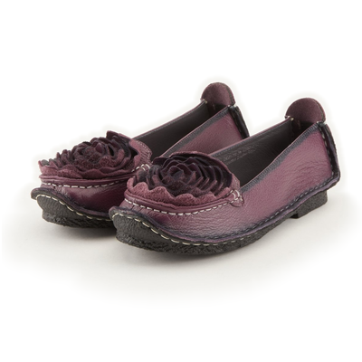 L'Artiste Dezi Purple flats, pair, front three-quarter view