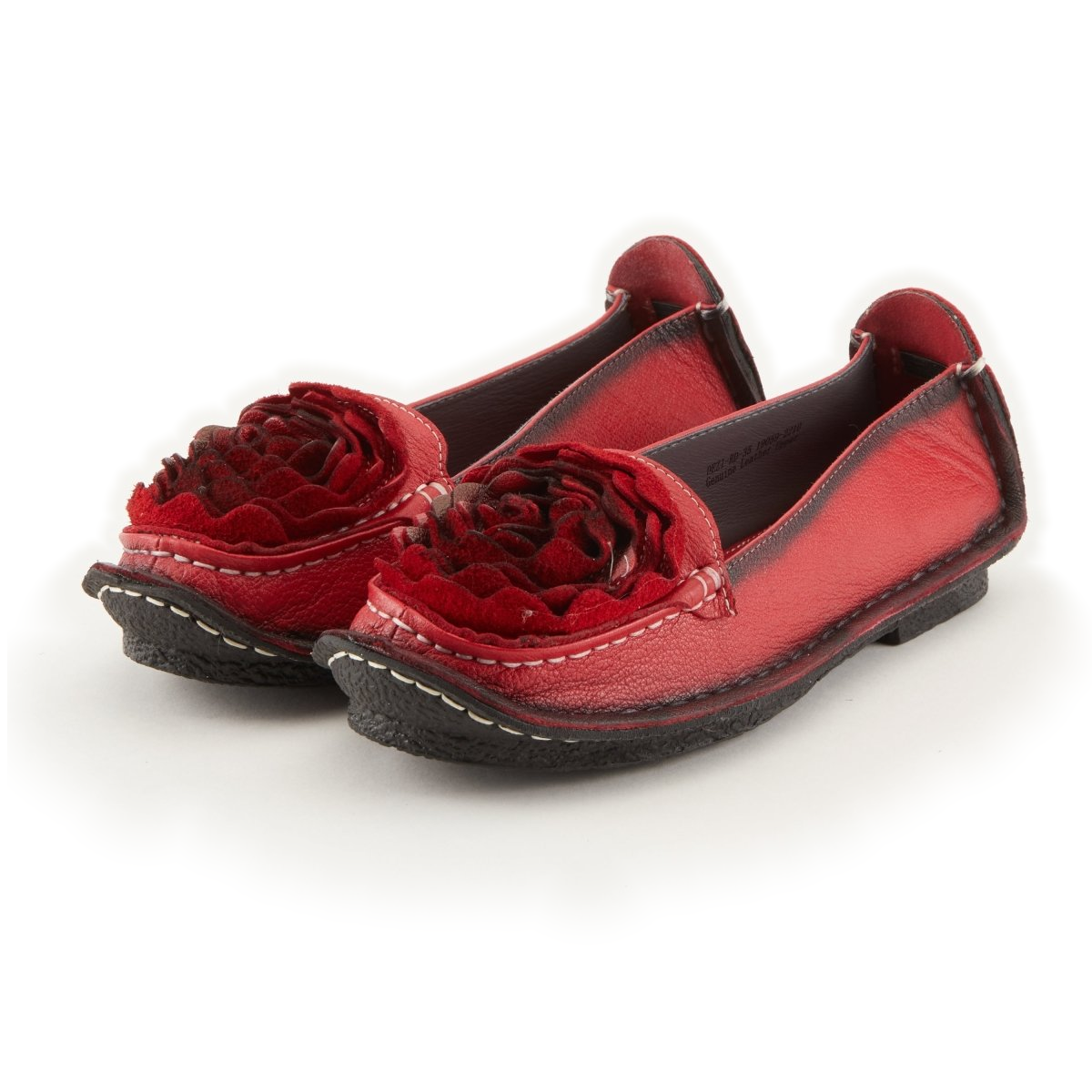 L'Artiste Dezi Red flats, pair, front three-quarter view
