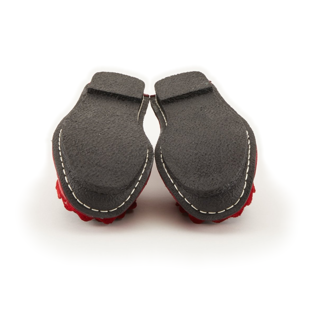 L'Artiste Dezi Red flats, pair, outsole view