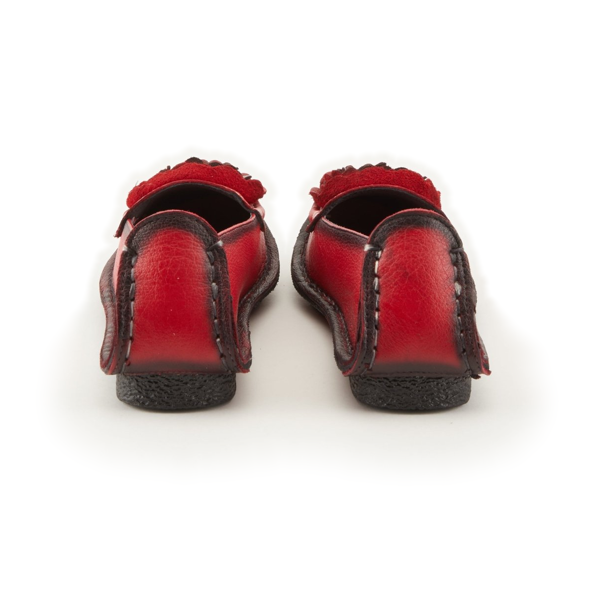 L'Artiste Dezi Red flats, pair, rear view