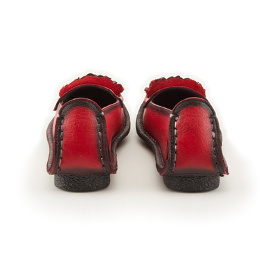 L'Artiste Dezi Red flats, pair, rear view