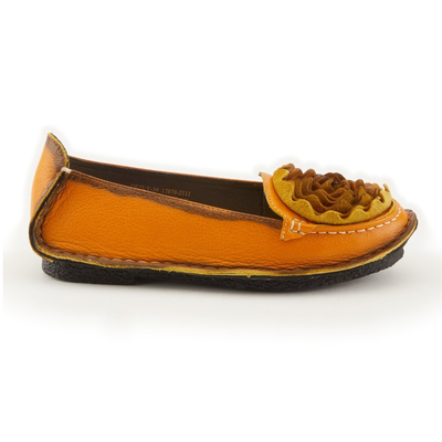 L'Artiste Dezi Yellow flats, side view