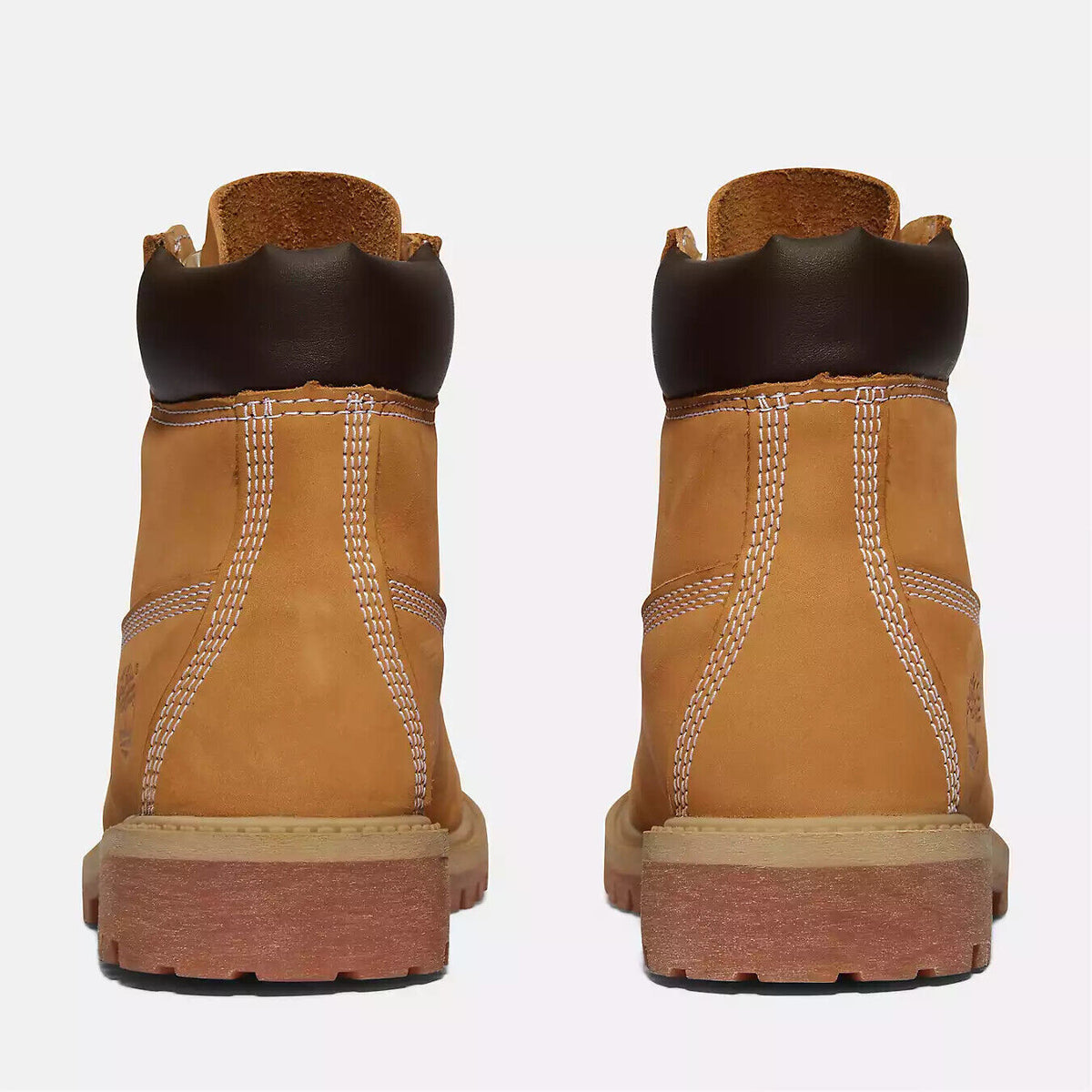 Timberland 6-Inch Premium Waterproof Big Kids' (GS) Boots — Wheat Nubuck (12909W)
