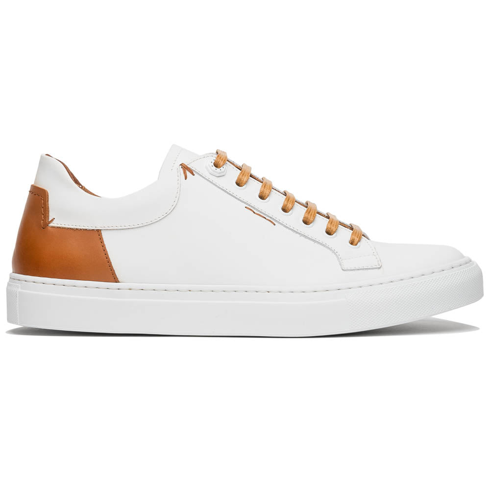 Zelli Italia Men's 65-229-WHT Diaz Rubberized Calfskin Sneaker White
