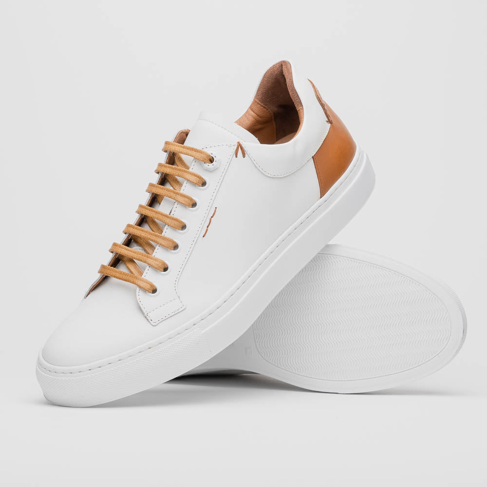 Zelli Italia Men's 65-229-WHT Diaz Rubberized Calfskin Sneaker White