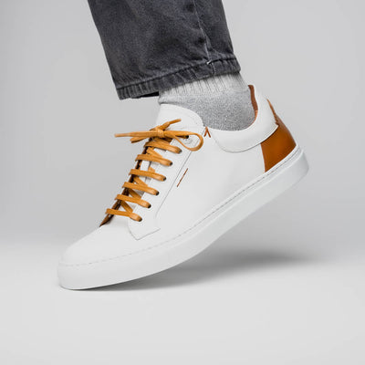 Zelli Italia Men's 65-229-WHT Diaz Rubberized Calfskin Sneaker White