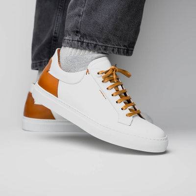 Zelli Italia Men's 65-229-WHT Diaz Rubberized Calfskin Sneaker White