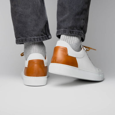 Zelli Italia Men's 65-229-WHT Diaz Rubberized Calfskin Sneaker White