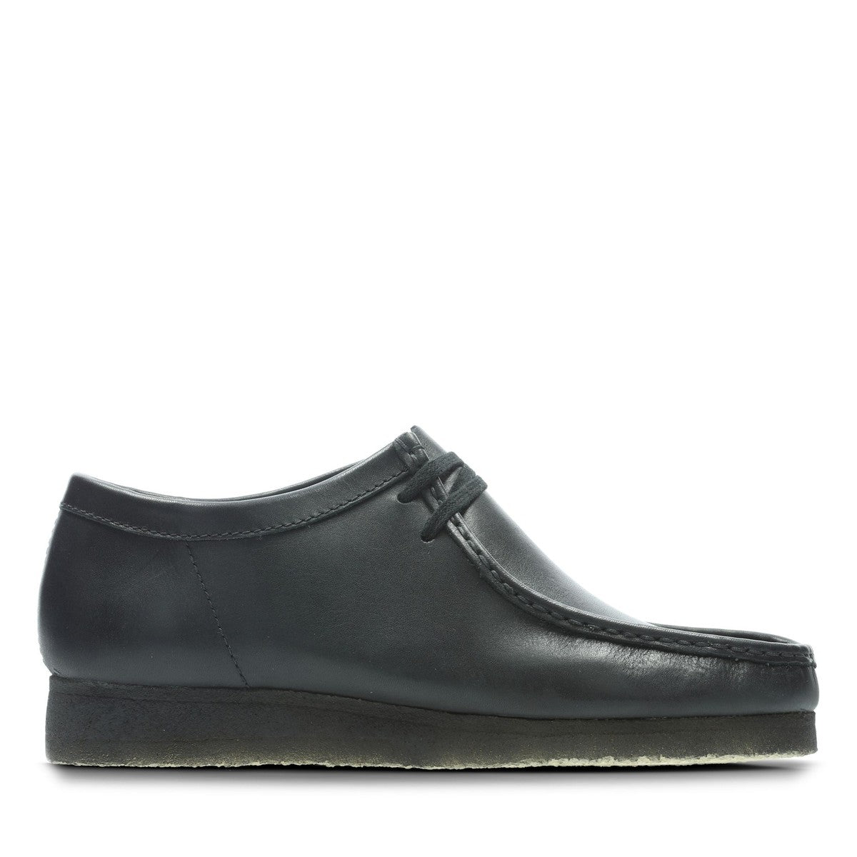 Clarks Originals Wallabee Men's Moccasin Shoes — Black Leather Low-Top