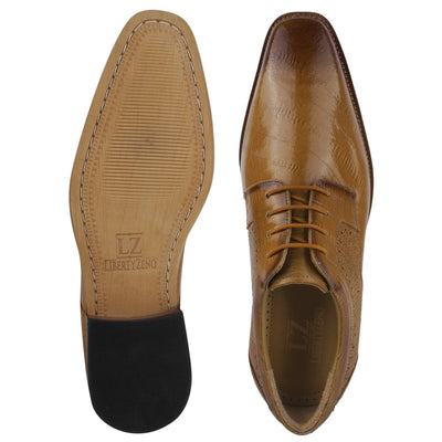 Liberty Zeno Donald Genuine Leather Oxford Style Tread Design Dress Shoes