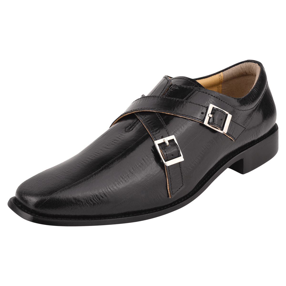 Liberty Zeno DONNA Leather Oxford Style Double Buckle Monk Straps Shoes For Men