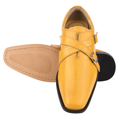 Liberty Zeno DONNA Leather Oxford Style Double Buckle Monk Straps Shoes For Men