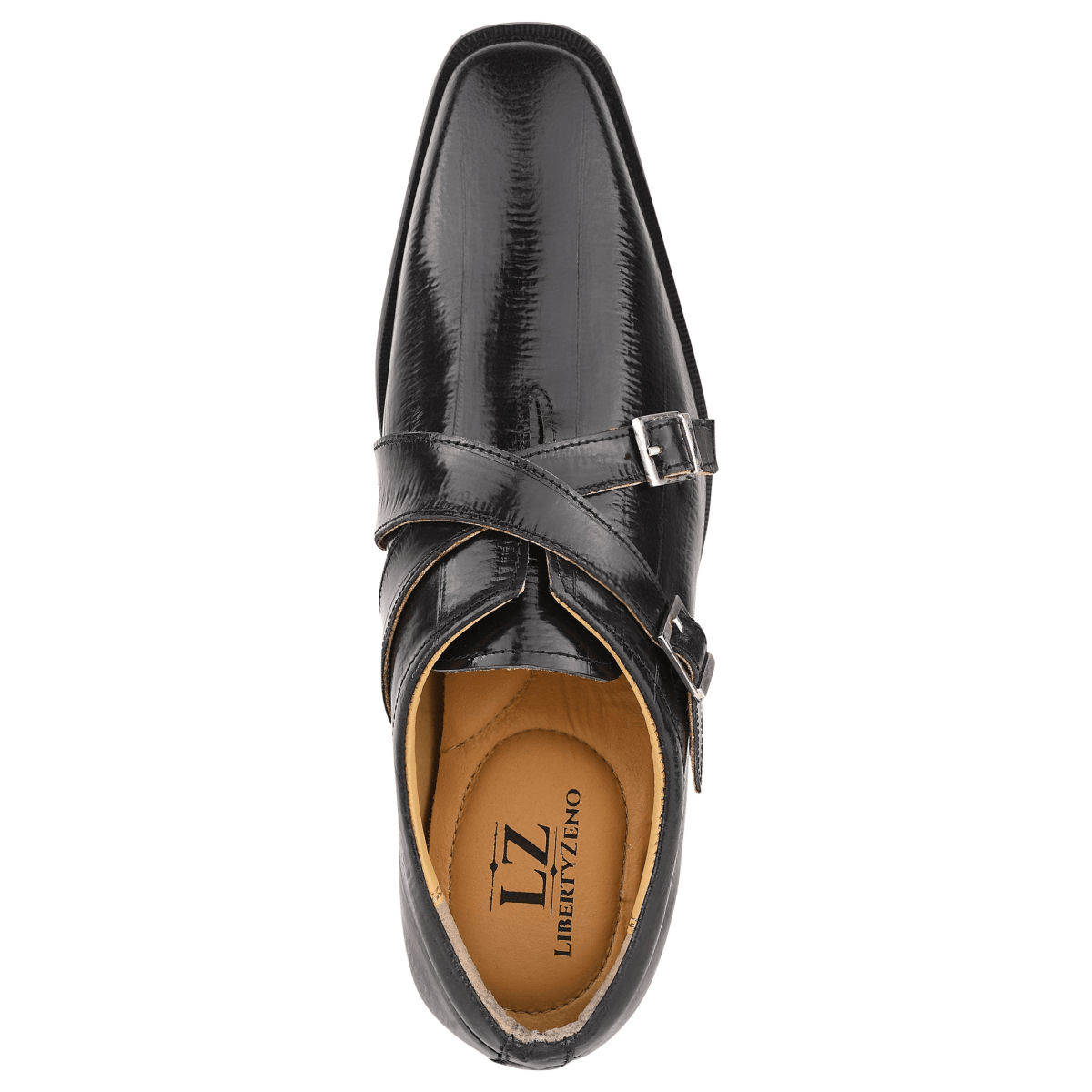 Liberty Zeno DONNA Leather Oxford Style Double Buckle Monk Straps Shoes For Men