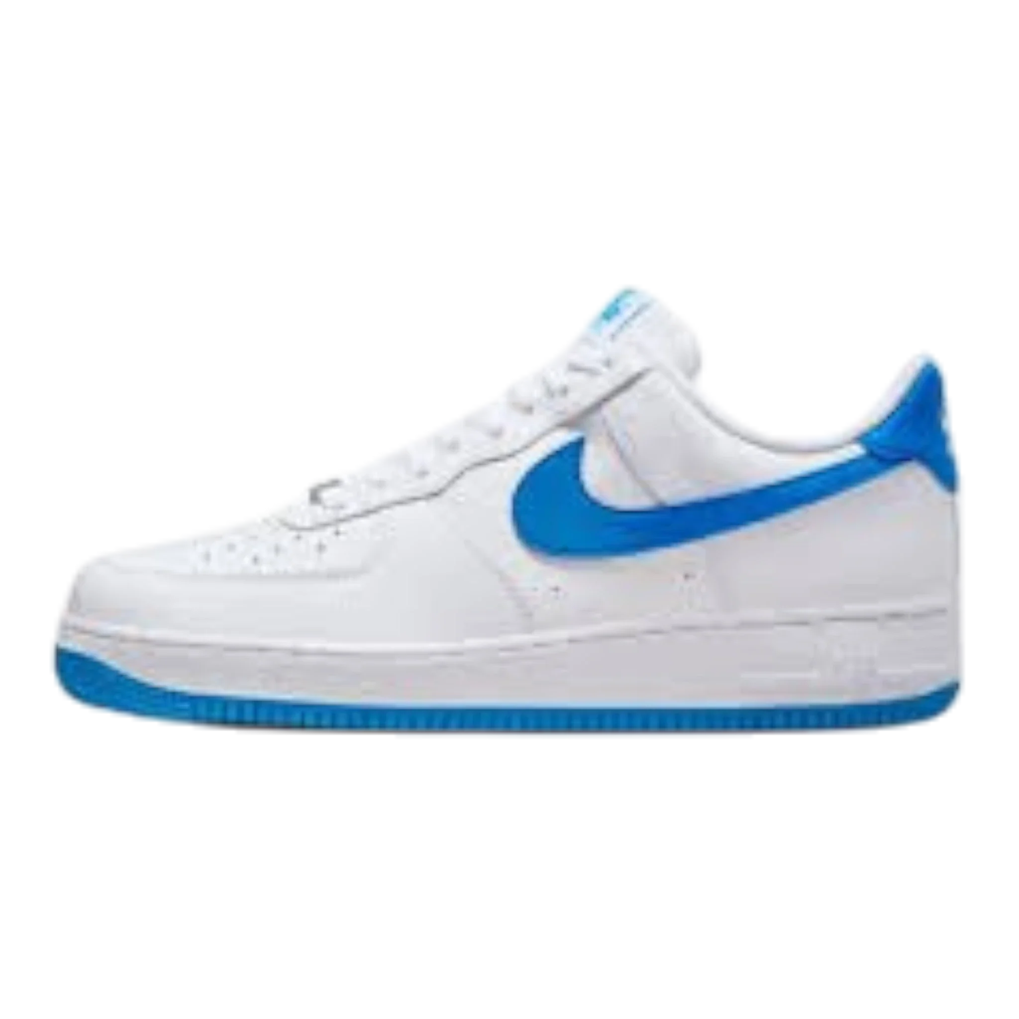 Nike Air Force 1 '07 Men's Sneakers — White/Photo Blue Leather Low-Top