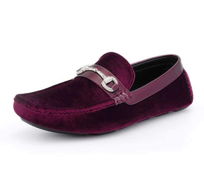 Amali Bling Burgundy Loafers — product view 1
