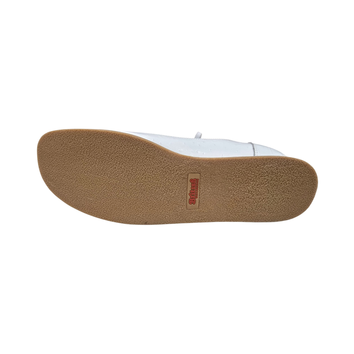 British Walkers New Castle Dual Print chukka boots in white, outsole view