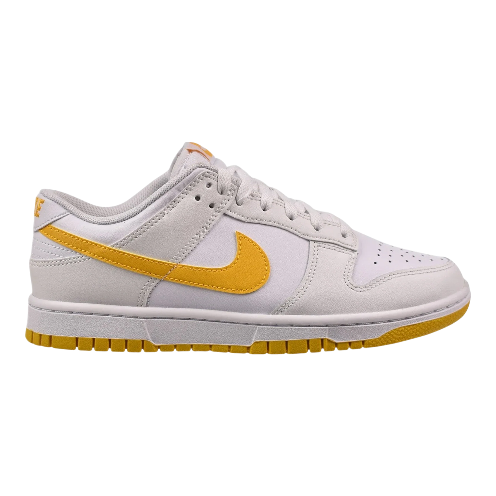 Nike Dunk Low Men's Sneakers — White/University Gold Low-Top