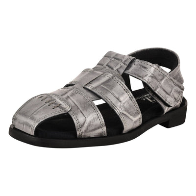 Liberty Zeno DYTAN Kids Genuine Leather Fisherman Crocodile Print Design Sandals