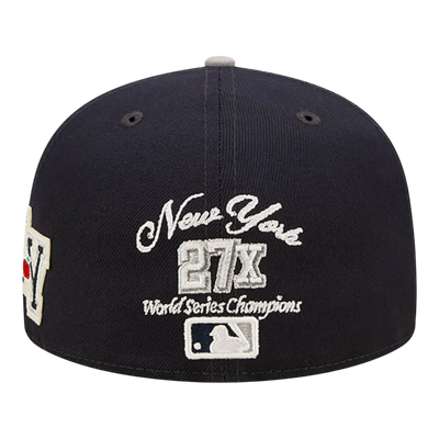New Era 59Fifty MLB New York Yankees Letterman Fitted Hat Navy/Grey